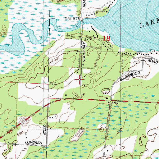 Topographic Map of Lake Noquebay WP301 Dam, WI