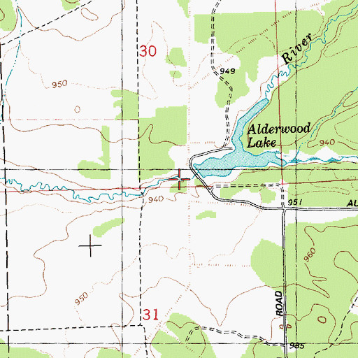 Topographic Map of Alder Lake WP358 Dam, WI