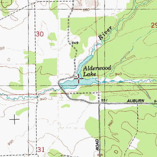 Topographic Map of Alder Lake 19, WI