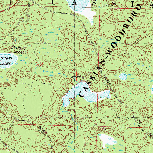 Topographic Map of Spruce Lake E1176.2 Dam, WI