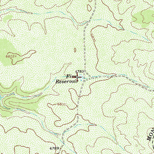 Topographic Map of First Reservoir, CO