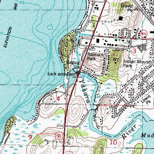 Topographic Map of Lake Waubesa 2WP290 Dam, WI