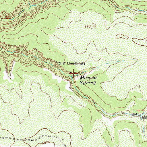 Topographic Map of Mancos Spring, CO