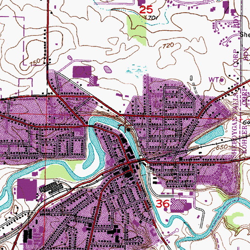 Topographic Map of Sheboygan Falls Millpond 312, WI
