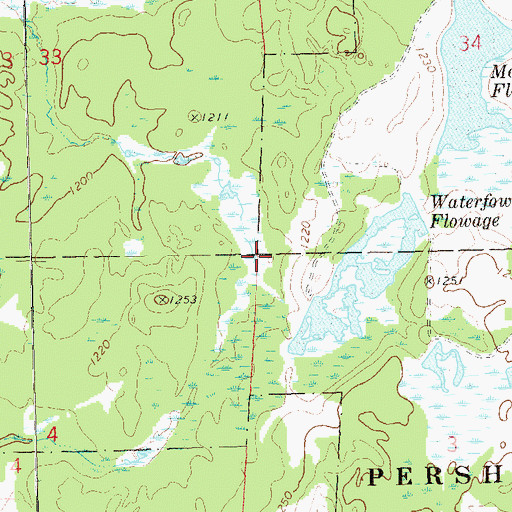 Topographic Map of Redman Flowage G12.575 Dam, WI