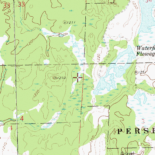 Topographic Map of Redman Flowage, WI