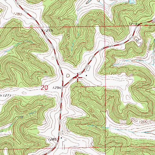 Topographic Map of 0.22 Reservoir, WI