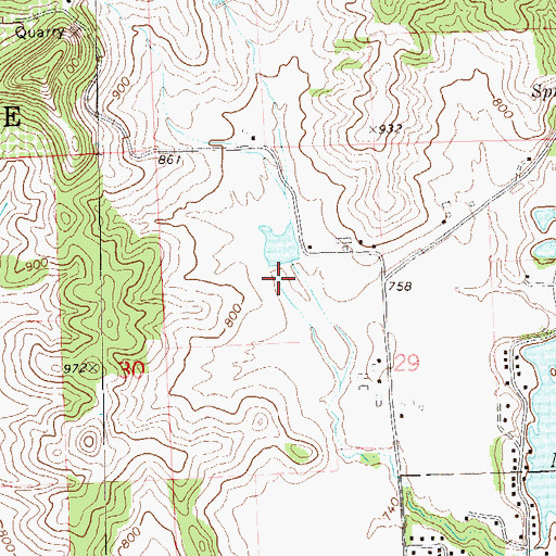 Topographic Map of French and Sacia G-6693 Dam, WI