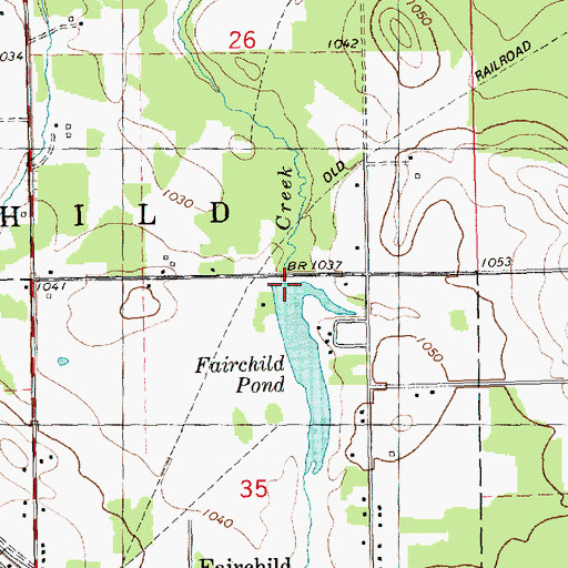 Topographic Map of Fairchild C4772 Dam, WI