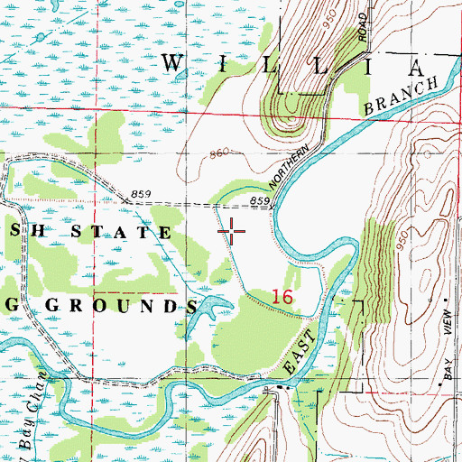 Topographic Map of Horicon Marsh-Redhead Dam, WI