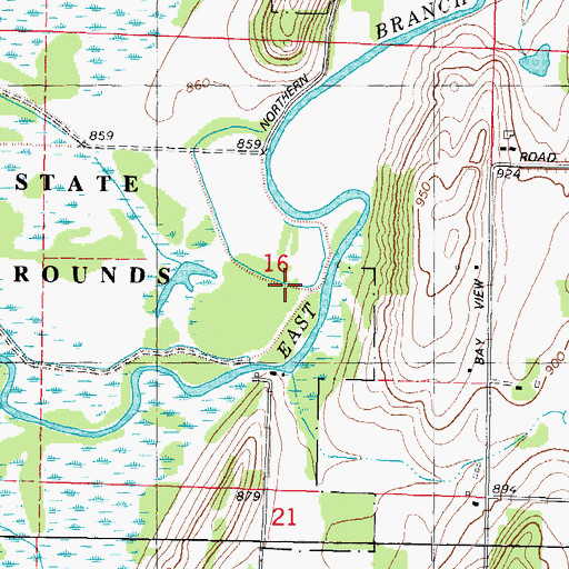 Topographic Map of Horicon Marsh-Greenhead Dam, WI
