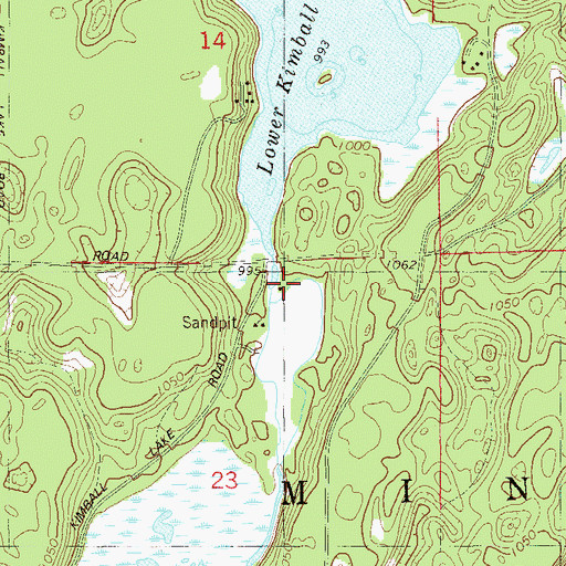 Topographic Map of Lower Kimball Lake 6, WI