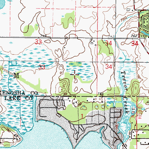 Topographic Map of Eagle Lake 7, WI