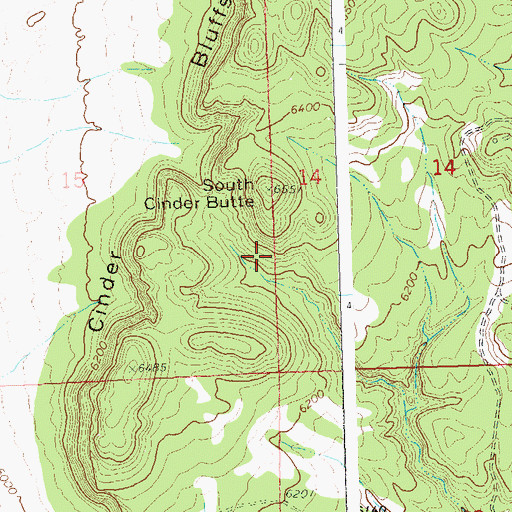 Topographic Map of South Cinder Butte, CO