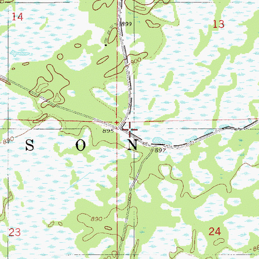 Topographic Map of County Trunk O Flowage, WI
