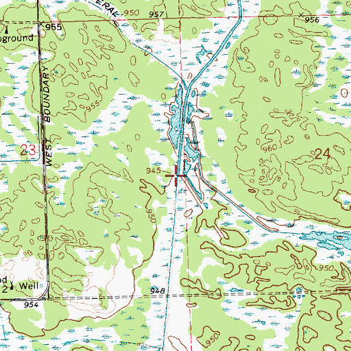 Topographic Map of Little Yellow 19 Dam, WI