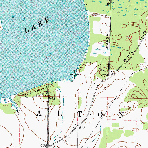 Topographic Map of White Lake 2WP484 Dam, WI