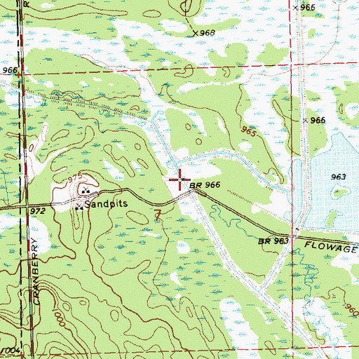 Topographic Map of Meadow Valley Flowage 2WP395 Dam, WI