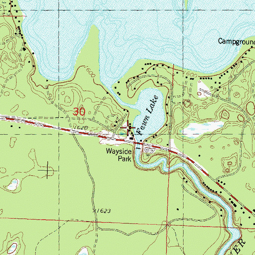 Topographic Map of Big Saint Germain 1909C361 Dam, WI