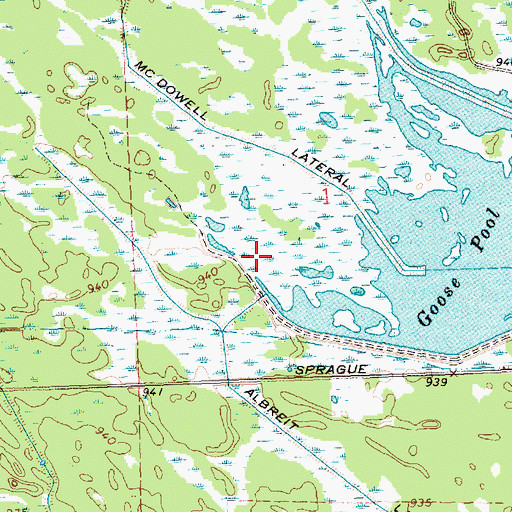 Topographic Map of Necedah Wildlife Refuge 33 Dam, WI
