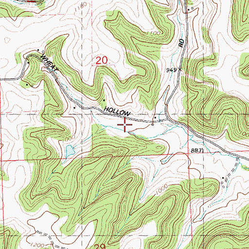 Topographic Map of Mott G7082 Dam, WI