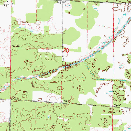 Topographic Map of 46 Reservoir, WI
