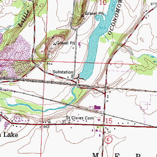 Topographic Map of Funks Dam, WI