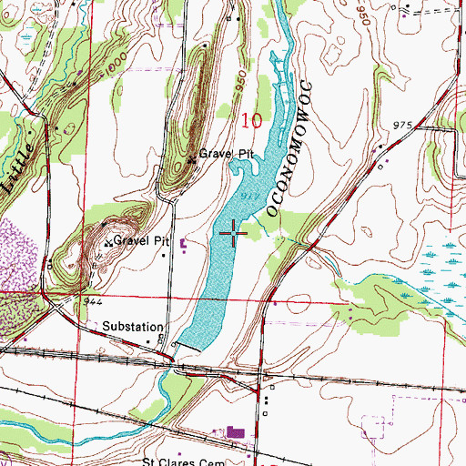 Topographic Map of Funks Millpond, WI