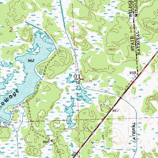 Topographic Map of Little Yellow 30 Dam, WI