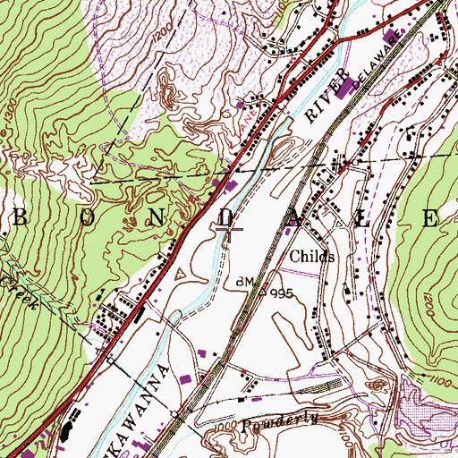 Topographic Map of Meredith Creek, PA
