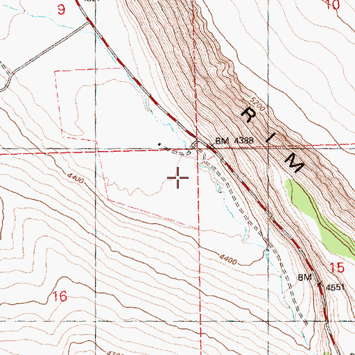 Topographic Map of Egli Rim, OR