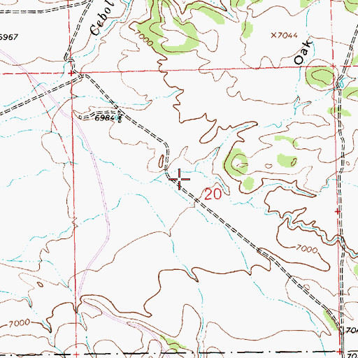 Topographic Map of Burnt Mill Canyon, NM