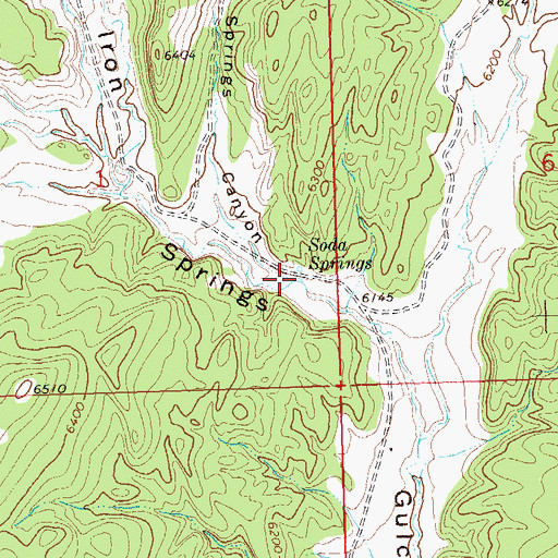 Topographic Map of Soda Springs Canyon, CO