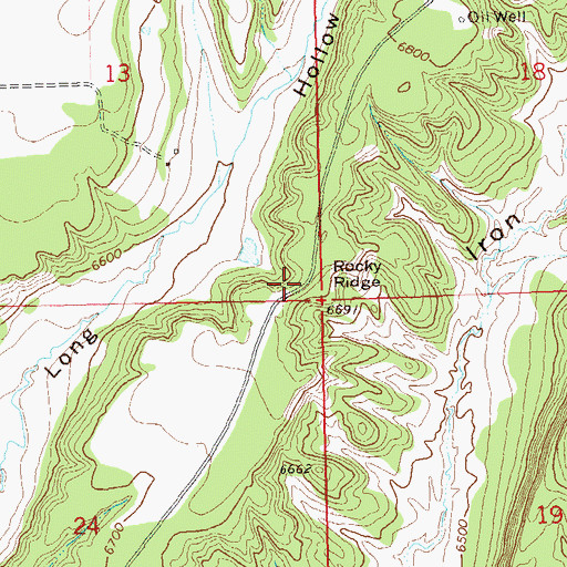Topographic Map of Rocky Ridge, CO