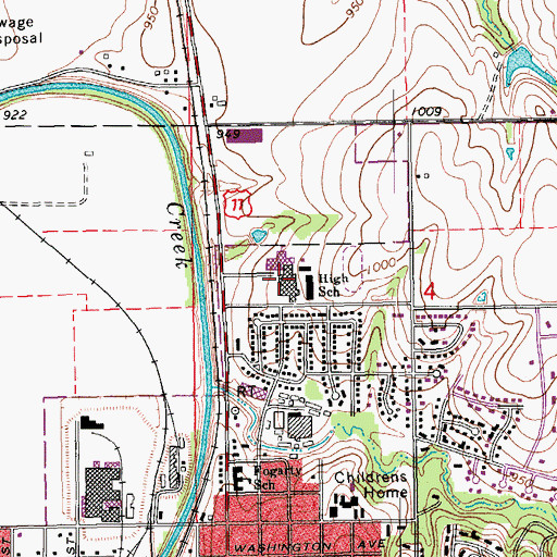 Topographic Map of Guthrie High School, OK
