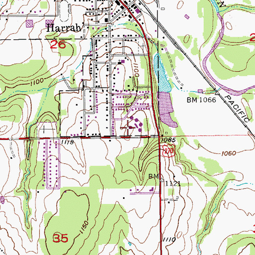 Topographic Map of Russell Babb Elementary School, OK