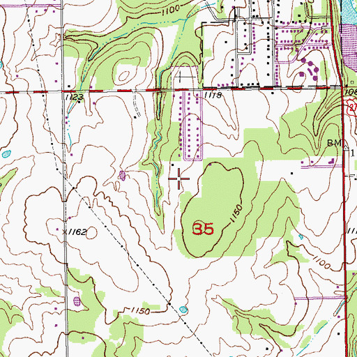 Topographic Map of Clara Reynolds Elementary School, OK