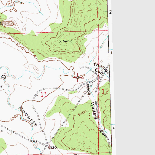 Topographic Map of Price Walters Canyon, CO