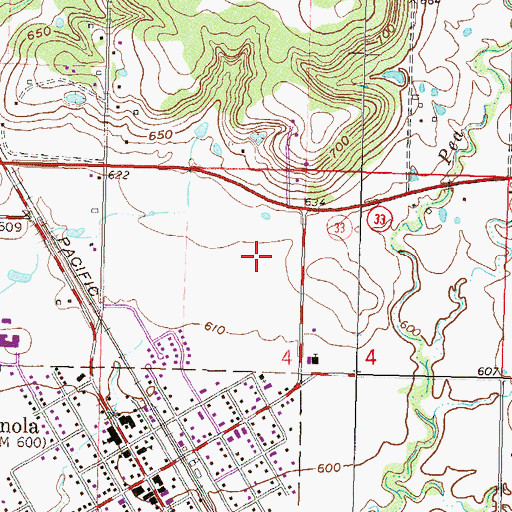 Topographic Map of Inola Elementary School, OK