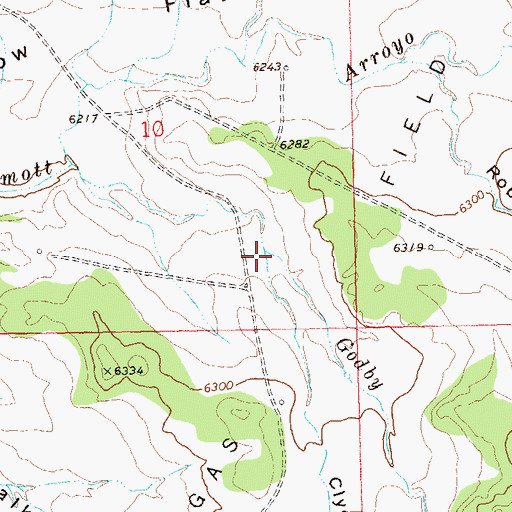 Topographic Map of Clyde Walker Canyon, CO
