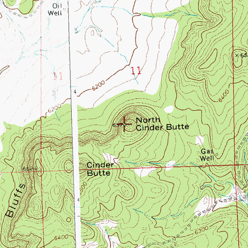 Topographic Map of North Cinder Butte, CO