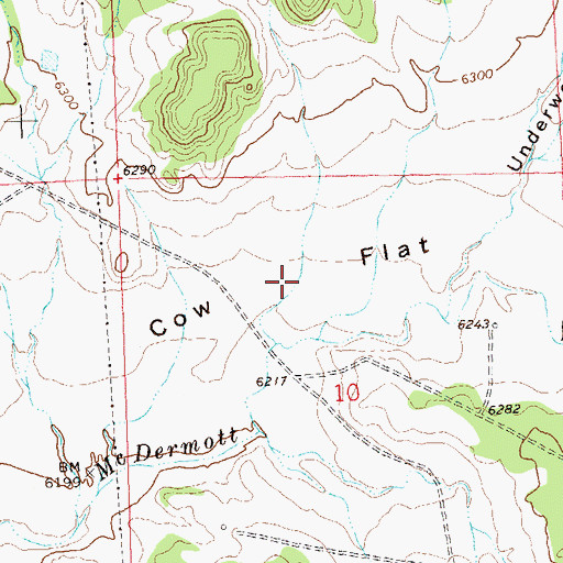 Topographic Map of Cow Flat, CO