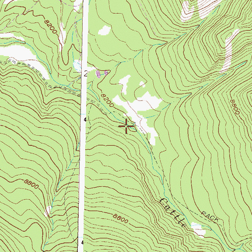 Topographic Map of Yeoman Creek, CO