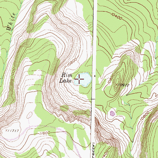 Topographic Map of Rim Lake, CO