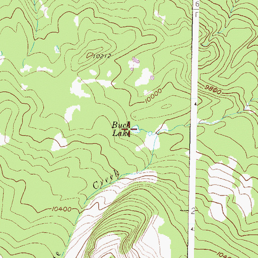 Topographic Map of Buck Lake, CO