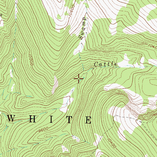 Topographic Map of Swamp Creek, CO