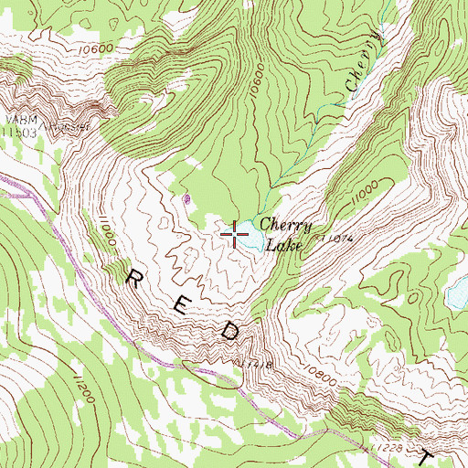 Topographic Map of Cherry Lake, CO
