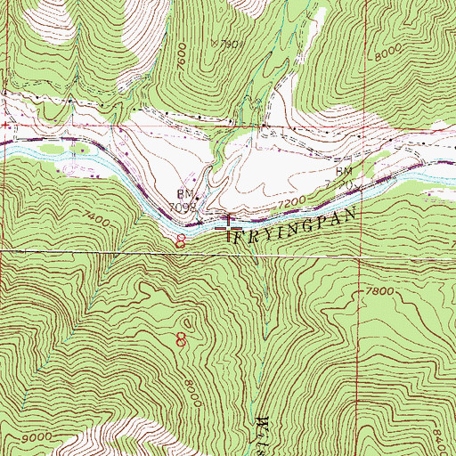 Topographic Map of Wilson Creek, CO