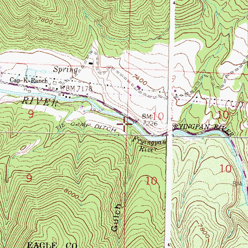 Topographic Map of Tie Camp Gulch, CO