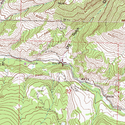 Topographic Map of Red Creek Campground, CO